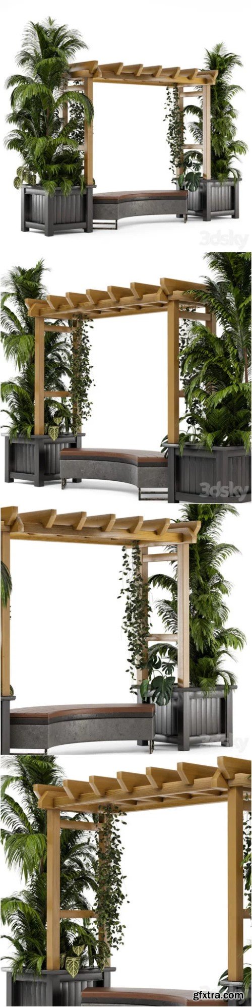 Outdoor Plants on Pergola – Garden Set 138