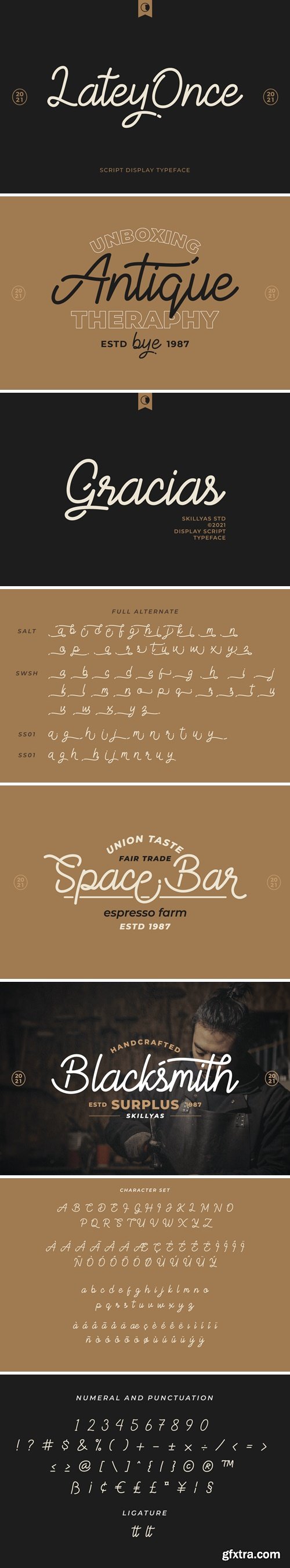 Latey Once a Script Font