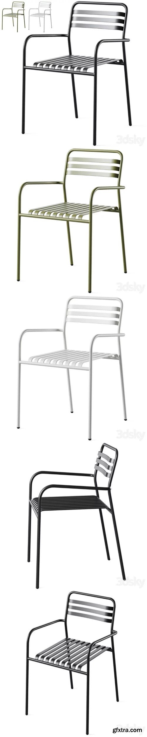 Aluminum garden armchair MANNI by LA REDOUTE