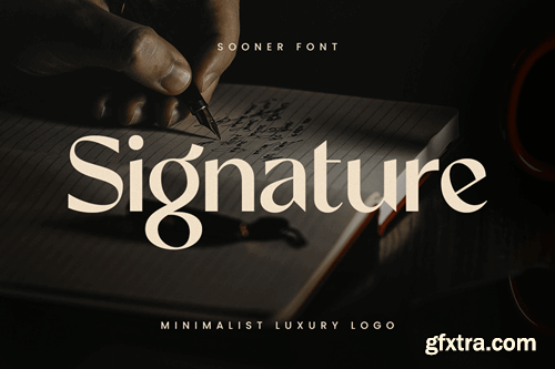 Sooner - Minimalist Luxury Logo Font SN5FCVP