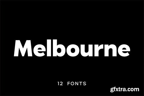 Melbourne - Geometric Family Font LFGXMD2