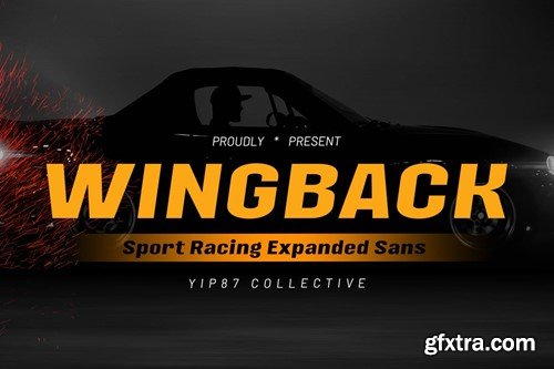 Wingback - Modern Racing Sport Game Bold Logo Font W8DD32F