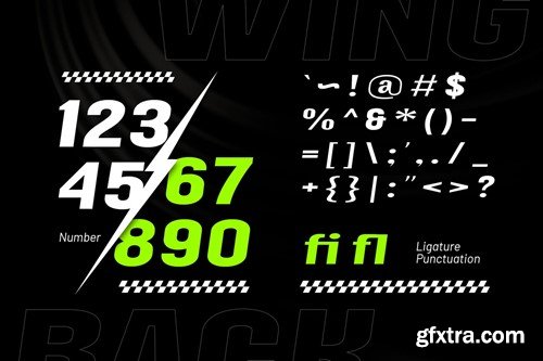 Wingback - Modern Racing Sport Game Bold Logo Font W8DD32F