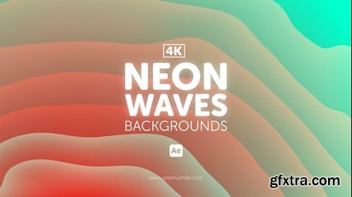 Videohive Neon Waves Backgrounds 55391898