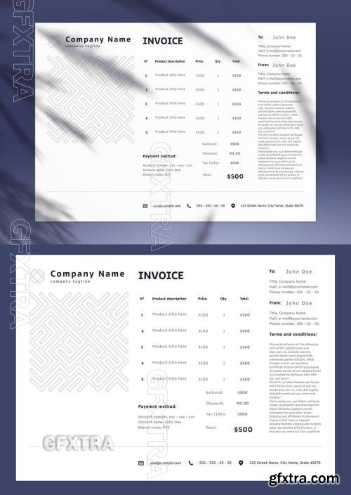 Modern Invoice Layout 782178323