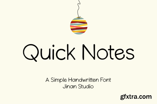 Quick Notes - A Handwritten Font B4RCBB5