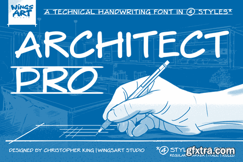 Architect Pro - A Technical Handwriting Font XRWZ87K