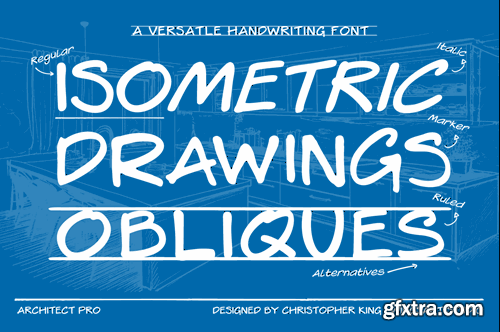 Architect Pro - A Technical Handwriting Font XRWZ87K