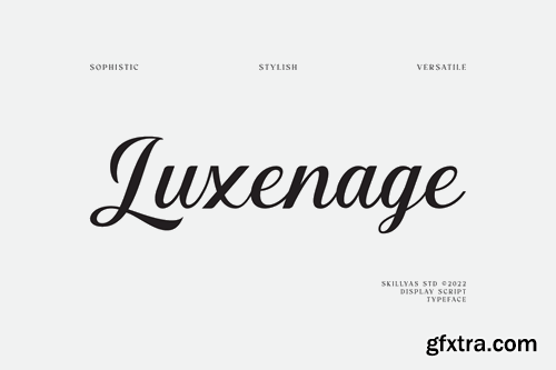 Luxenage Display Script Font 782ZTUQ