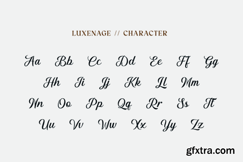 Luxenage Display Script Font 782ZTUQ