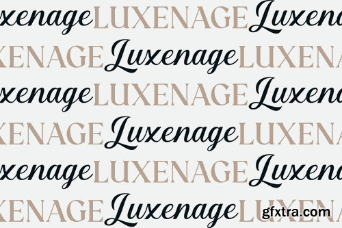 Luxenage Display Script Font 782ZTUQ