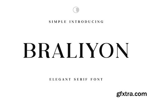 Braliyon an Elegant Serif Font LTUP46A