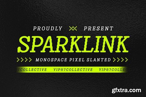 Sparklink - Modern Pixel Game Italic Slab Serif 89CQ9JX