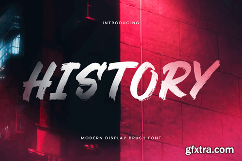 HISTORY - Brush Font PHXYMVV