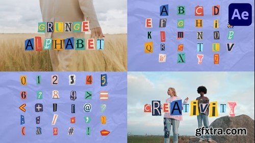 Videohive Grunge Alphabet for After Effects 55413011