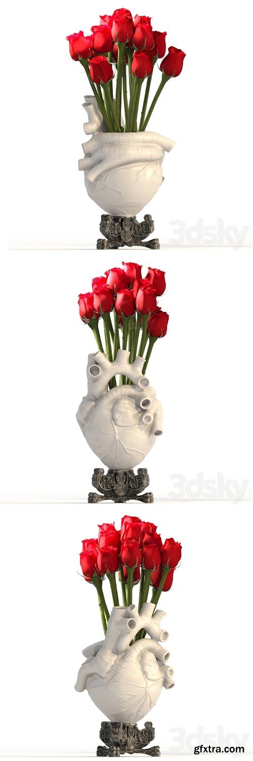 Heart Vase 2_White