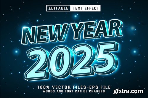 New Year Neon Text - Editable Text Effect 367XJNY