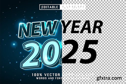 New Year Neon Text - Editable Text Effect 367XJNY