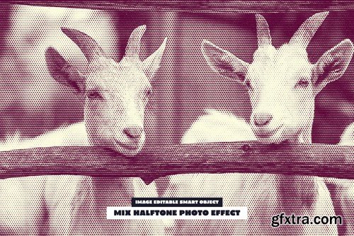 Mix Halftone Photo Effect K9CUS2V