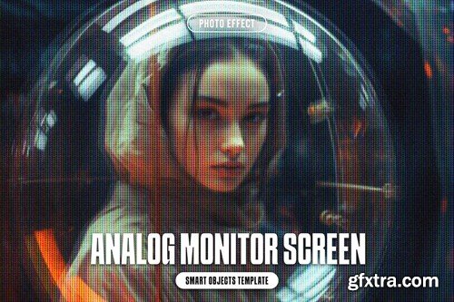 Analog Monitor Screen Photo Effect YP8RQ4X