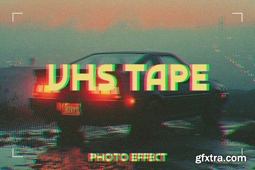 Vintage VHS Tape Photo Effect 6XACS78