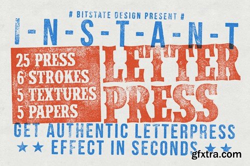 Instant Letterpress - PSD Effect Template GMXL46T