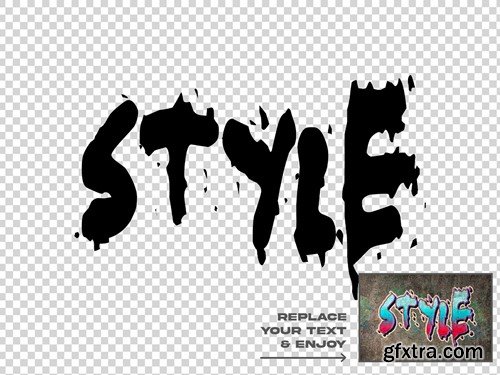 Graffiti Style Editable Text Effect Set CXJE4MQ