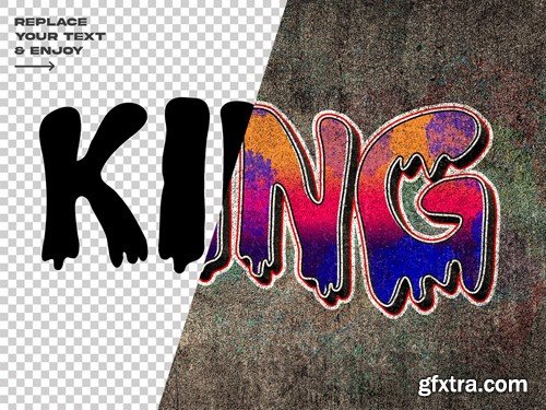 Graffiti Style Editable Text Effect Set CXJE4MQ