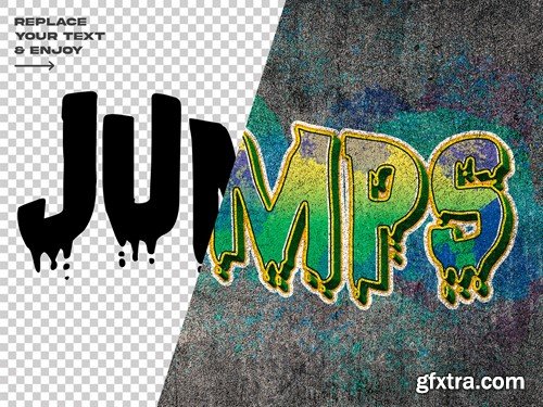 Graffiti Style Editable Text Effect Set CXJE4MQ