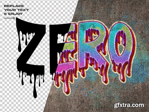 Graffiti Style Editable Text Effect Set CXJE4MQ