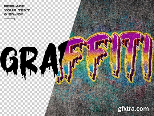 Graffiti Style Editable Text Effect Set CXJE4MQ