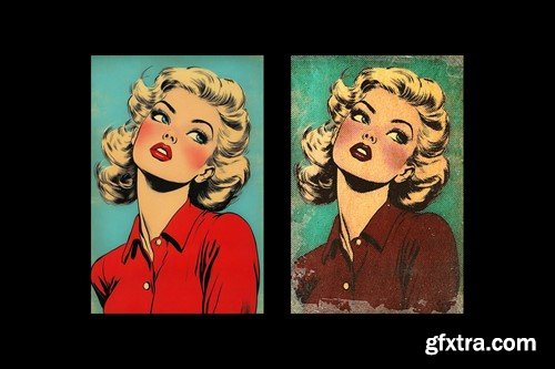 Retro Comics Photo Effect 6QGD93Q