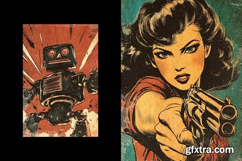 Retro Comics Photo Effect 6QGD93Q