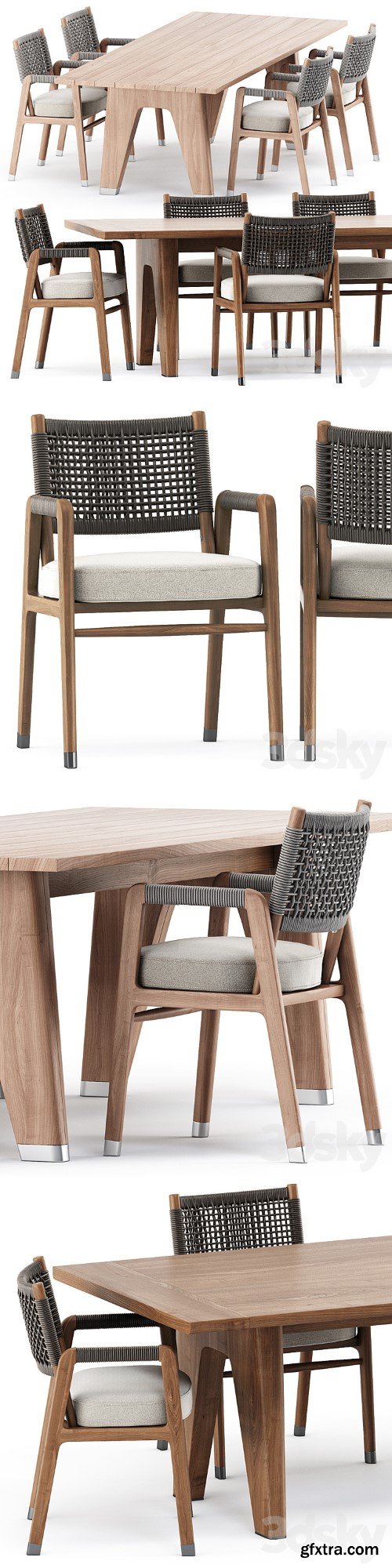 ORTIGIA CHAIR and MONREALE TABLE by flexform