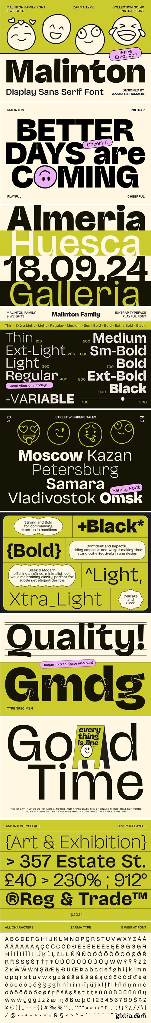 CM - Malinton - Display Sans Font Family 288747692