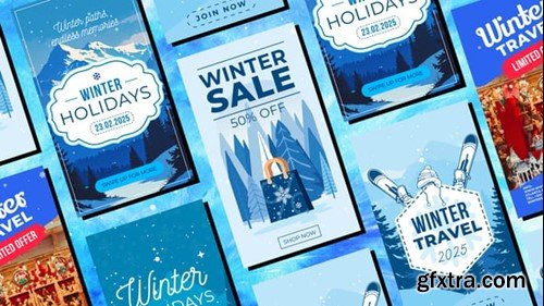 Videohive Winter Frost Snow Instagram Christmas Holidays Reels 2 55398157