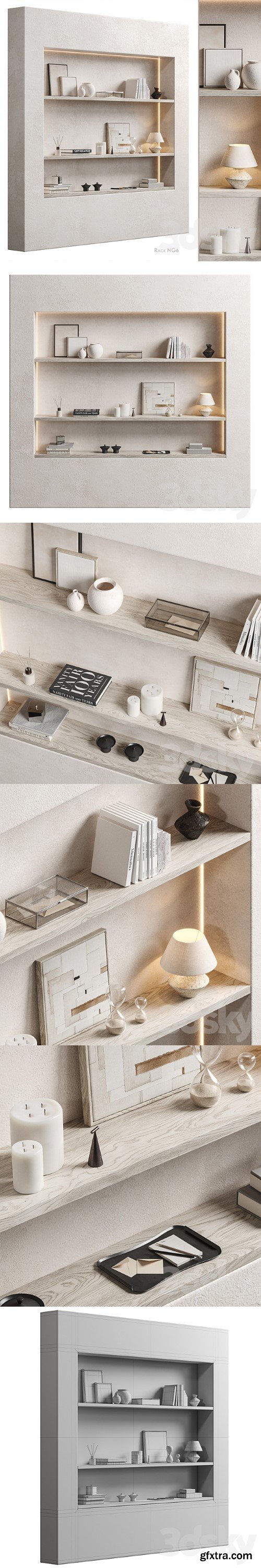 Shelving Unit NG6 with Zara Home Decor