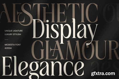 Modesta - Unique Ligature Luxury Font N4FEFAE