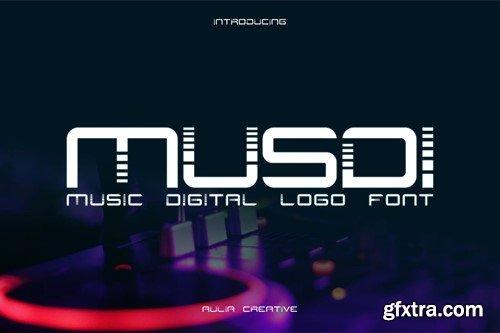 Musdi - Music Digital Typeface Logo Font Modern C4X2CAQ