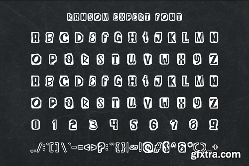 Ransom Expert - Ransom Letter Cuts Font WYFLR94