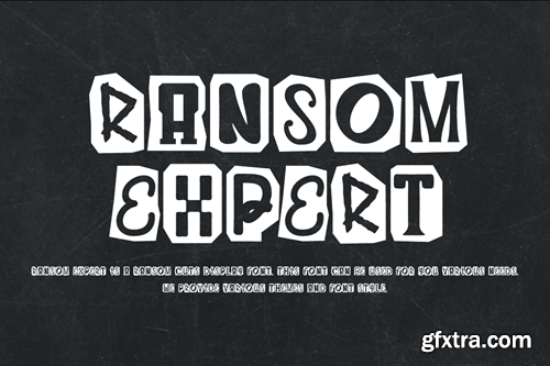 Ransom Expert - Ransom Letter Cuts Font WYFLR94