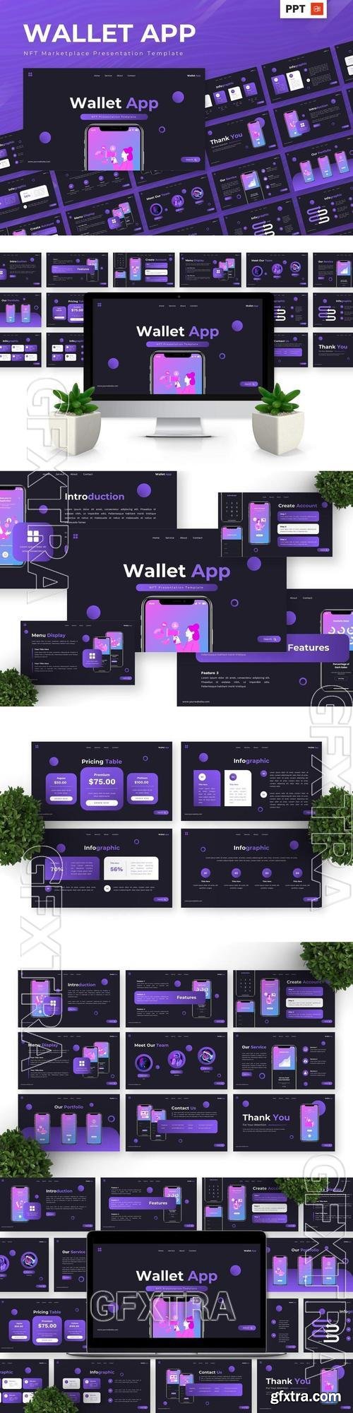 Wallet App - Mobile App & Saas Powerpoint CVZ2UK4