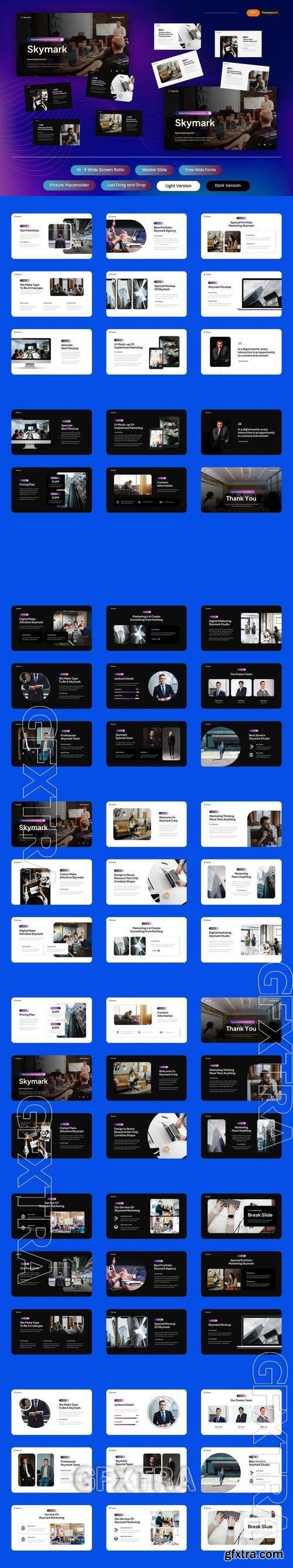 Skymark - Digital Marketing PowerPoint Template Q97TULM