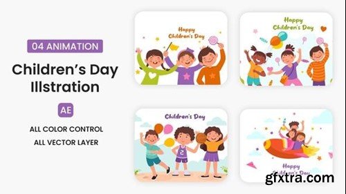 Videohive Children's Day Illustration Scene 54852875