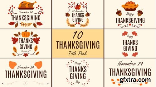 Videohive Thanksgiving Title Pack 54972268