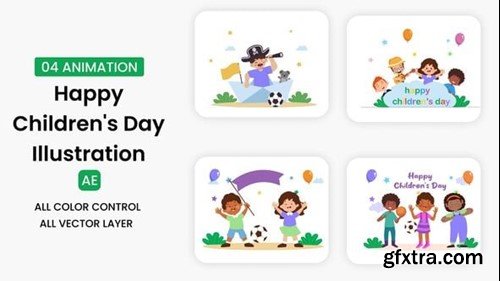 Videohive Happy Children's Day Illustration 54969450