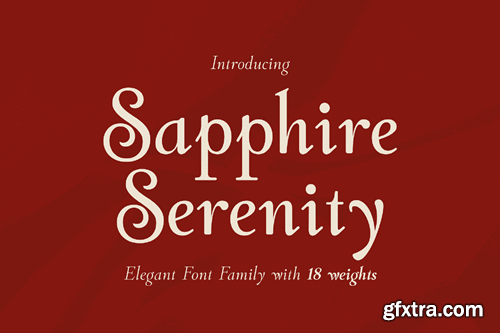 Sapphire Serenity - Elegant Serif (18 Weights) H5MMC2L