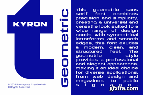 Kyron - Modern Futuristic Sans-Serif Typeface XBZGP2D