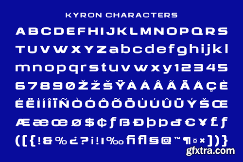 Kyron - Modern Futuristic Sans-Serif Typeface XBZGP2D