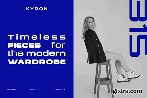 Kyron - Modern Futuristic Sans-Serif Typeface XBZGP2D